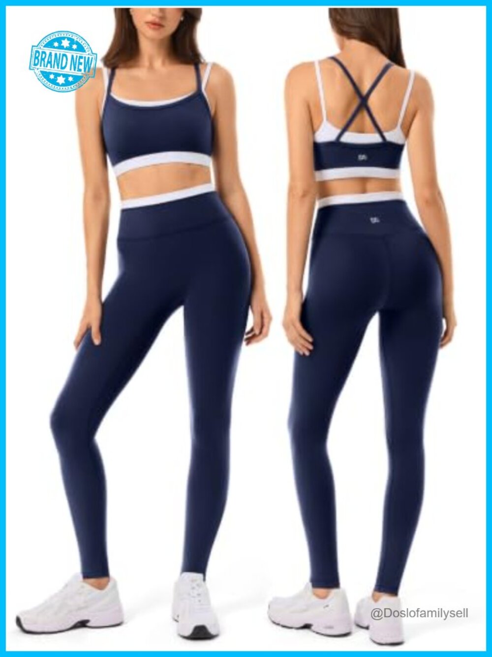 Women's 2 Piece Workout Set Athletic Pilates Outfit Activewear Bra Leggings